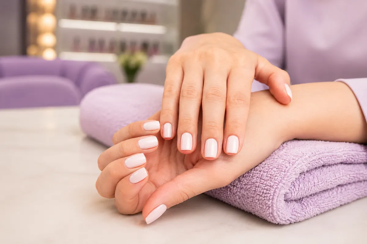 Nail service close-up